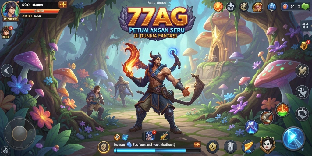Screenshot gameplay 77AG menunjukkan suasana petualangan yang menantang.