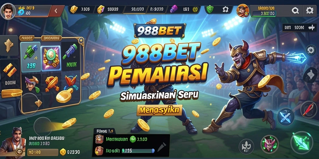 Tampilan gameplay <strong>988BET</strong> dengan grafis yang menarik dan interaksi mendampingi.