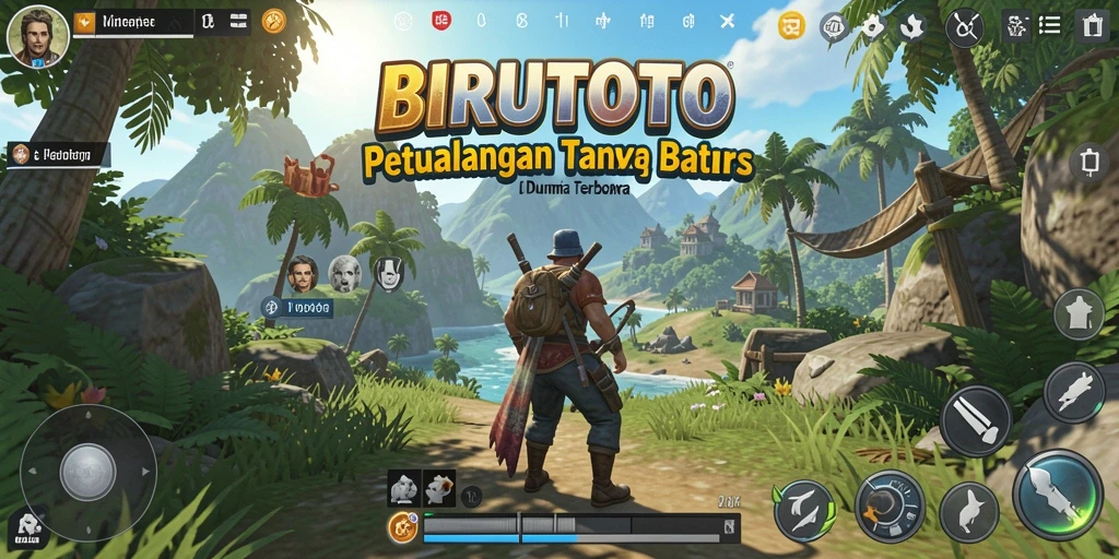 Tampilan menarik dari gameplay dunia terbuka BIRUTOTO.