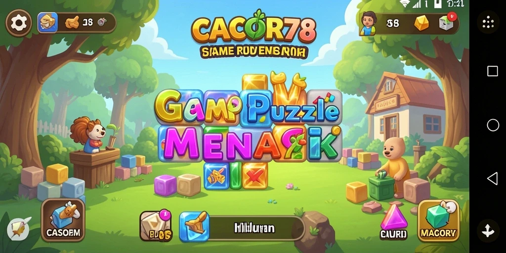 Tampilan gameplay puzzle seru dari CACOR78 yang penuh tantangan.