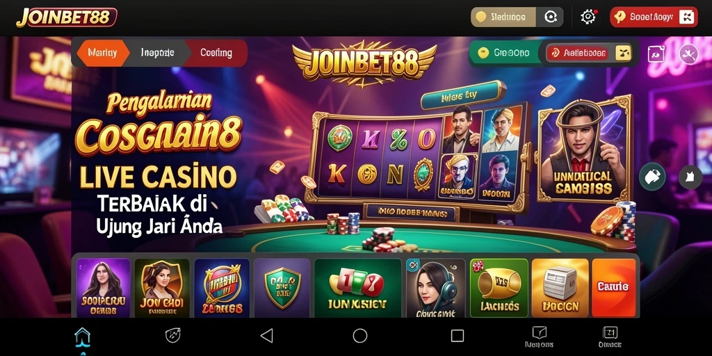 Tampilan gameplay Live Casino yang menarik dan interaktif.
