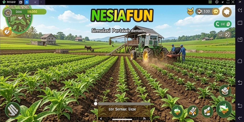 Tampilan gameplay <strong>NESIAFUN</strong> yang menarik dan interaktif untuk bertani.