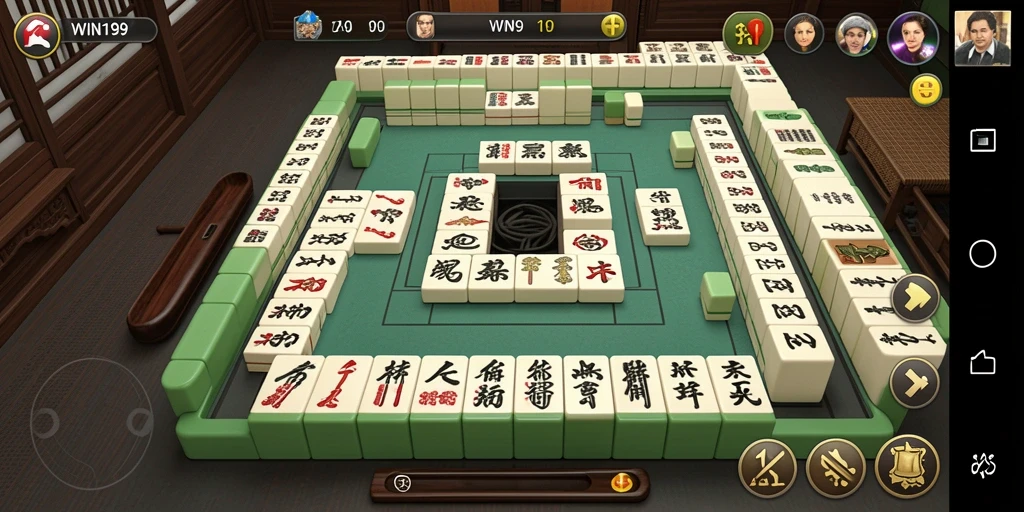 Tampilan gameplay seru Mahjong di WIN199, penuh dengan tantangan.